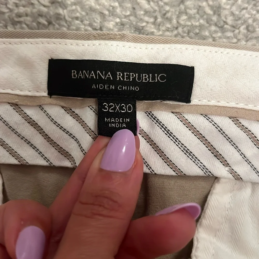 Banana Republic Aiden Chino Khaki Pants 32x29 - Picture 8 of 14